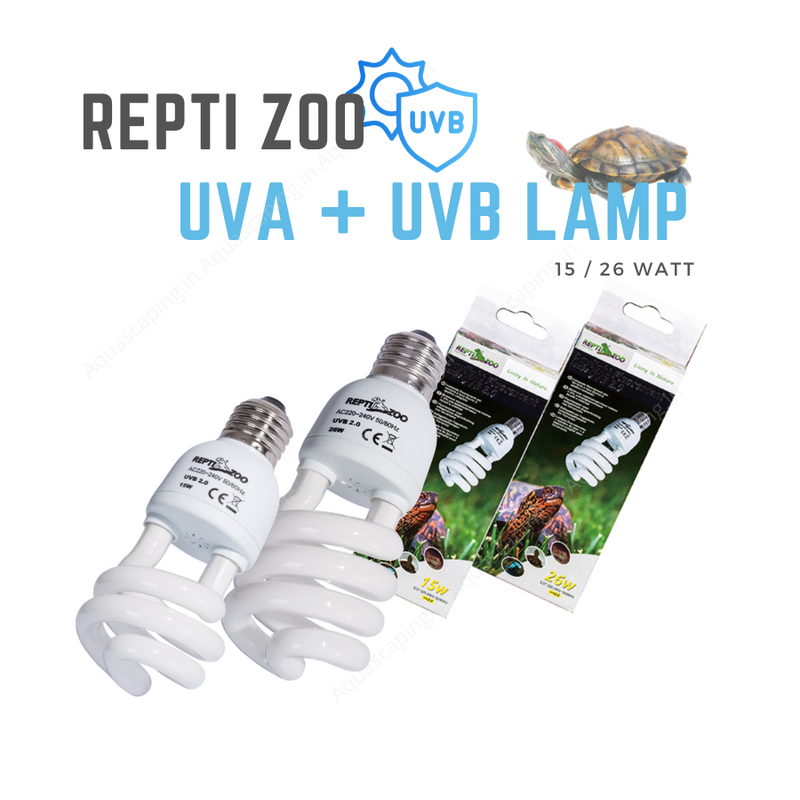 Repti Zoo UVA with UVB lamp CT2026 and CT2015 15 watts and 25 watts for reptiles turtles India 