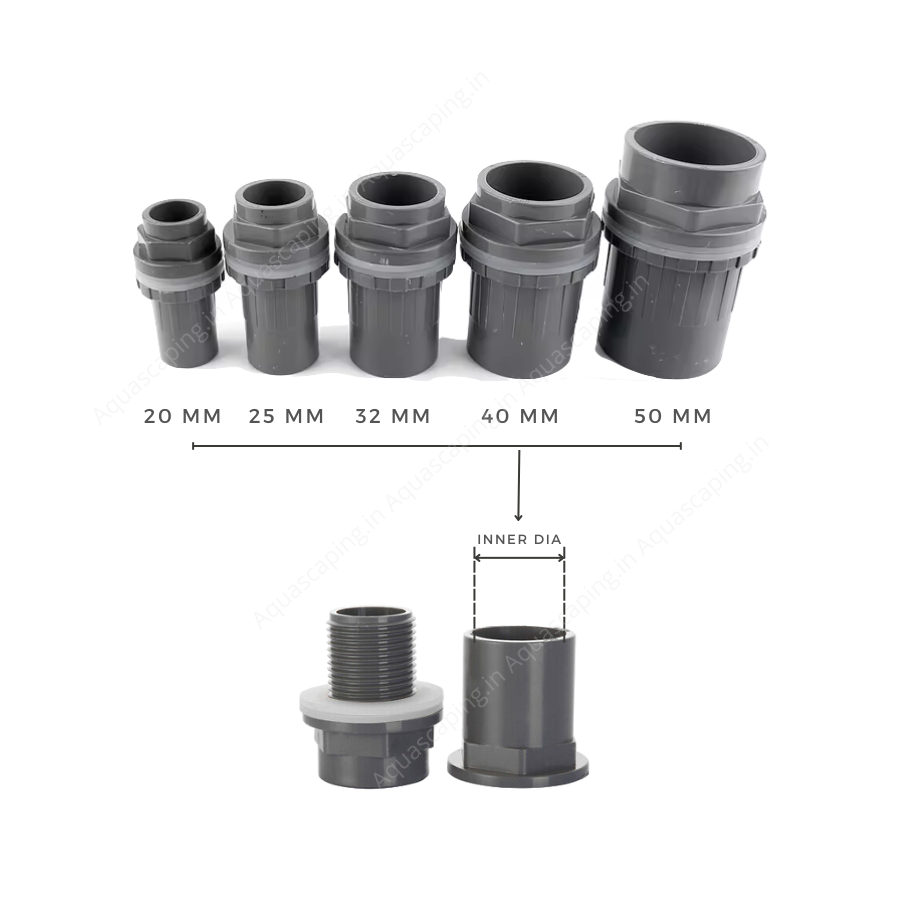 Aquarium Bulkhead 20 upto 50 MM