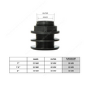 aquarium bulkhead verve aqua heavy duty techincal specifications inner dia and outer dia and glass hose size for installing bulkhead