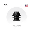 aquarium bulkhead 1'' front close up view Inside Slip/ Outside Thread