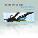 discuss hardscape aquarium using river sand in 150 x 50 x 50 cm looks and feel of aquasand river sand