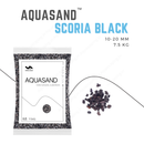 aquasand scoria black gravel 10-20 mm aquarium substrate premium quality India 100% natural also used for filter media or raising substrate height beneficial bacteria