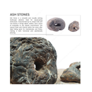 aquascaping hardscape ash stones close up and description