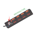 Universal Extension Cord 4/6 Socket Spike Protection with Separate Fuse